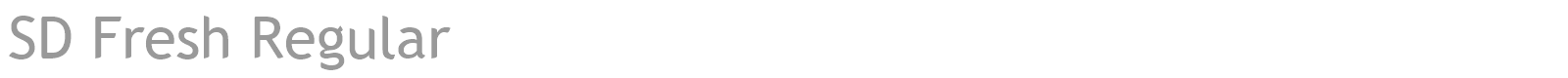 SD Fresh Regular font preview
